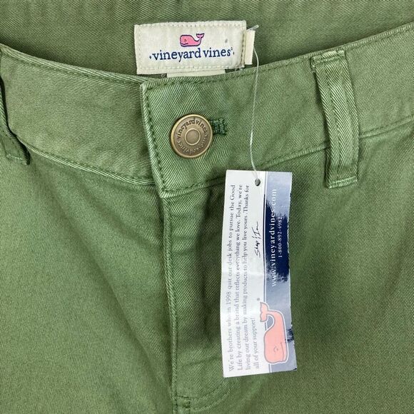 Vineyard Vines Women’s Skinny Utility Chino Pant Army Green Back Cargo Pockets 8 - Picture 3 of 10